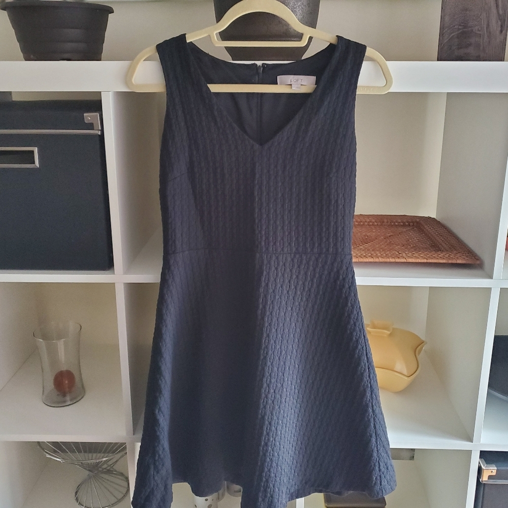 NWOT Loft Textured Fit and Flare LBD